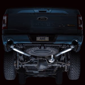 Ford F-150 Performance Exhaust - AWE Tuning - 0FG Resonated Cat-Back - Diamond Black - `21-`27 Ford F-150 Performance Exhaust - AWE Tuning - 0FG Resonated Cat-Back - Diamond Black - `21-`27